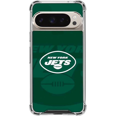 NFL New York Jets Double Vision Pixel 9/9 Pro Clear Case